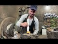 Creating a mirror knife from a large metal chain! Work in the master's forge