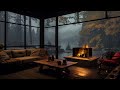 Rainy Night Retreat: Fireplace Harmony and Rainstorm Symphony in Your Cozy Balcony