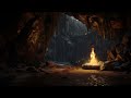 Cavern Serenity| Rain and Fire Sounds to Aid Relaxation, Reduce Stress, and Combat Fatigue