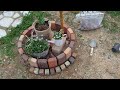 【庭DIY】レンガで作る簡単花壇＆ガーデンピック作り/アカシアが大きく育つまでここを待機場所にしておきましょう^_^