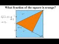 What fraction of the square's area is orange?