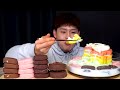 ASMR 우유폭포 떨어진 디저트 모음집😋초콜릿 케이크 도넛 먹방~!! Dessert In Milk Party🥛 Chocolate Cakes Doughnut MuKBang~!!