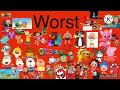My best to worst Characters List