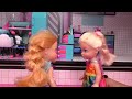 Playhouse surprise ! Elsa and Anna toddlers - moving truck - unpacking - LOL