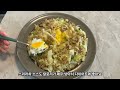 Delicious diet healthy food cabbage tuna rice bowl made with canned tuna