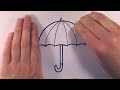 How To Draw An Umbrella | Doodle Art | zooshii