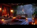 Cozy Cabin Porch in Forest - Heavy Rain & Thunder Sounds for Sleeping