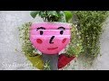 Make Amazing Vertical Flower Pots from Recycling Plastic Bottles for Small Garden