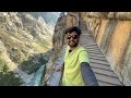 Most Thrilling cliff-side hanging wooden bridge: GARTANG GALI | Gartang Gali complete information