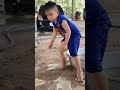 Homemade beach | Hot summer | Kid playing beach