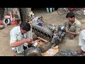 Rebuilding Old Bedford Truck Seized Diesel Engine || Restore and Repair 6 Cylinder Diesel Engine