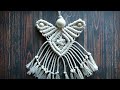 Macrame Angel with Heart shaped wings DIY Christmas tree ornament