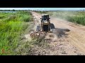 Beautiful Clear And Trimming Slope On Road By Technical Skills Operator Shantui Bulldozer Working