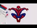 ¡Aprende a dibujar y pintar a SPIDERMAN en posición arácnida! ️(El Hombre Araña)