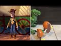 Woody gets Jealous Stop Motion VS Movie Side By Side compassion ￼￼