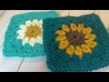 Easy! How to crochet a Sunflower Granny Square! Step-by-Step Instructions