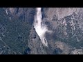 RAW: LiveCopter 3 view over Yosemite waterfall