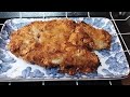 Breaded chicken with plum