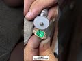 Making a gold diamond and emerald ring by hand - 3 stone Gypsy ring