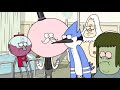 Regular Show: Mordecai punches Benson