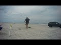 Self landing a 15 meter foil kite in 12 to 15 mph winds