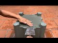 Iron pot mold // Simple and easy way to make a flower pot mold from iron and cement