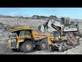 Liebherr Excavator _ Caterpillar Dozer _ Komatsu Hd 785 Working ~ Megamining