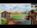 WaterColour #landscape#painting #demo#How to draw#camel#naturelandscape