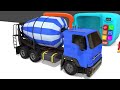 Learn Colors with Yellow School Bus Street Vehicle Assembly Car and Balls | Zorip - Nursery Rhymes