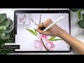 How To Draw: Watercolor Cherry Blossom (Sakura) • Procreate Tutorial