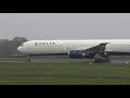 [4K] *VERY RARE* Delta B767-400 (N830MH) Landing and Take-off at Groningen Airport Eelde