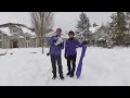 Portland snowstorm 2017: Drone video of neighbors skiing