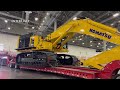 PC900LC Komatsu 2023 Large Excavator Loading on Lowboy Trailer