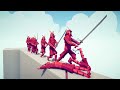 CAN 10x SAMURAI GIANT CROSS THE BRIDGE? - Totally Accurate Battle Simulator TABS