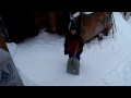 Xavier shoveling heavy snow