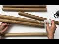 2 Amazing Ideas with Cardboard Rolls and Leftover Wallpaper!