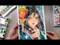 How My Drawing is with CHEAP WATERCOLOR | Huta Chan