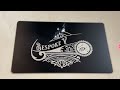 Fiber laser engraving aluminum business card