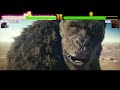 Godzilla Vs Kong Pyramid Battle Scene 4K | Godzilla X Kong The New Empire But Health Bar Is Enabled
