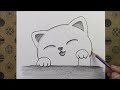 Çok Kolay Çizim Fikirleri Gülen Bir Kedi Resmi Adım Adım Nasıl Çizilir