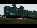 CSX Train roaring up the track