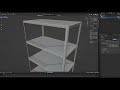 How to create a storage shelf quickly in blender