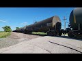 BNSF power leads NS 122 through Chapin, IL on 6/10/24