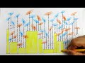 How to Draw Zentangle & Doodle | Minimal flower pot