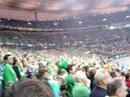 Republic of Ireland football fans sing the French anthem