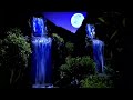 Relax to the sound of twin waterfall and full moon night