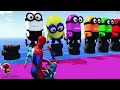 GTA 5 Epic Ragdolls RED SPIDERMAN VS MINION VS SUPER HERO (Euphoria Physics & Funny Fails)E.192