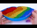 Satisfying Video l How To Make Rainbow Glitter Lollipop Heart Candy with 6 Slime Pool Cutting ASMR