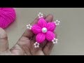 5 Superb Hand Embroidery Flower making ideas with Woolen Yarn and Scale | Easy Sewing Hack