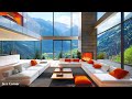 Gentle Jazz Apartment 🌸 Soft Jazz Instrumental Music with Fireplace Sounds in Luxury Space to Fucus